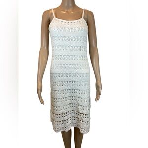 Ralph Lauren White Crochet Knit Tank Dress size S